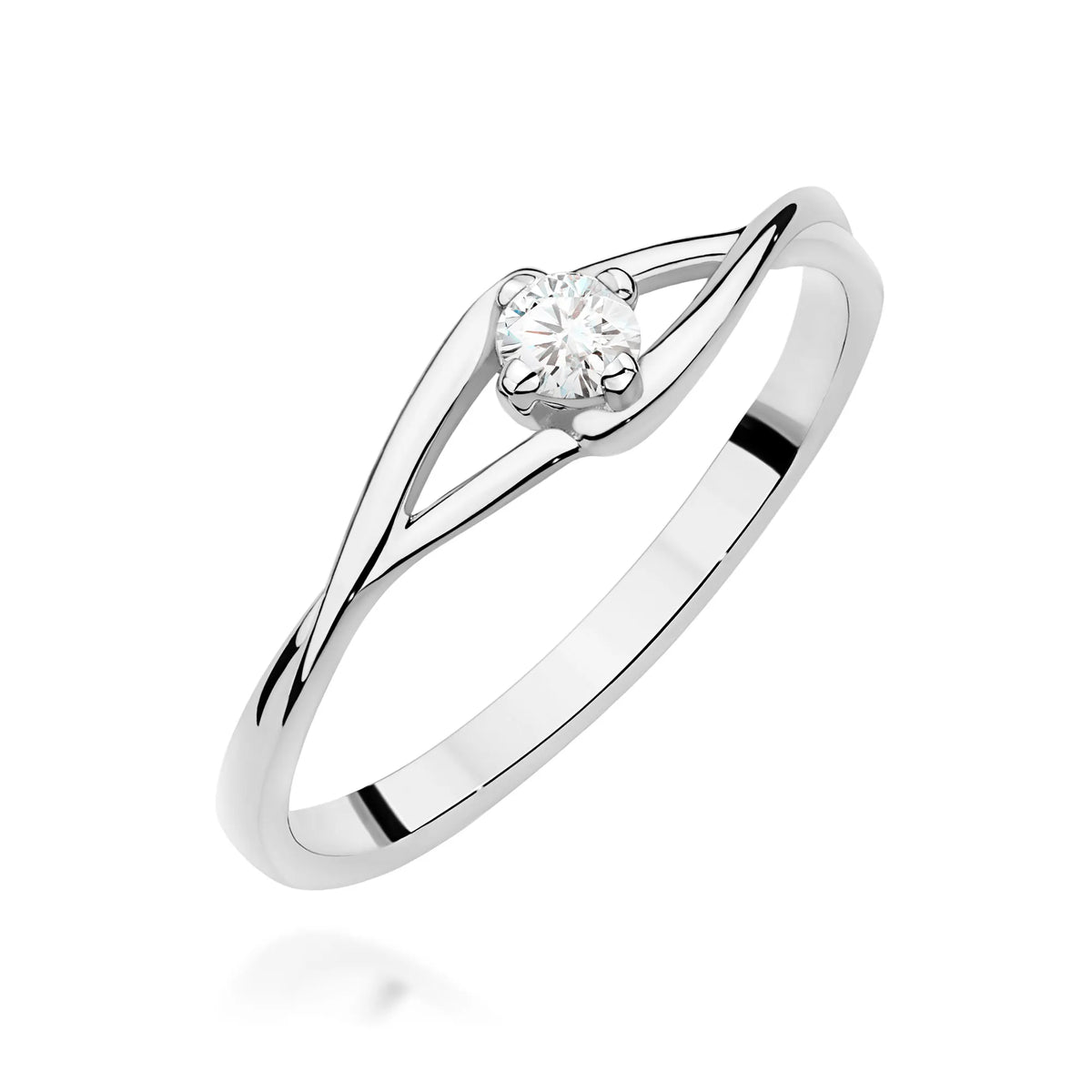 zlatý prsten s diamantem 0,10 ct w0669-diw-01