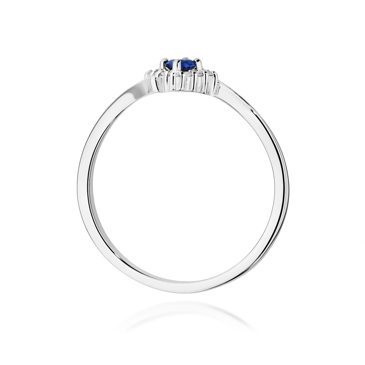 zlatý prsteň s 0,15 ct zafírom a 0,06 ct diamantmi w0702-sab-01