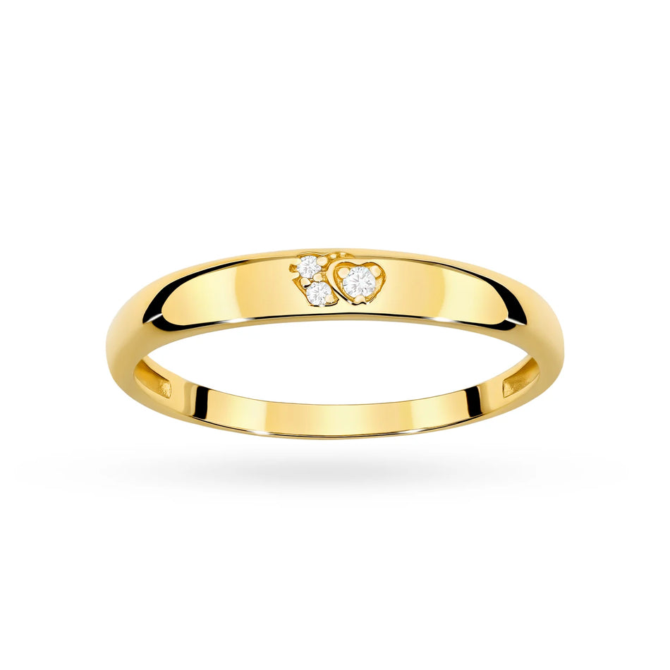 Bague en or avec zircone