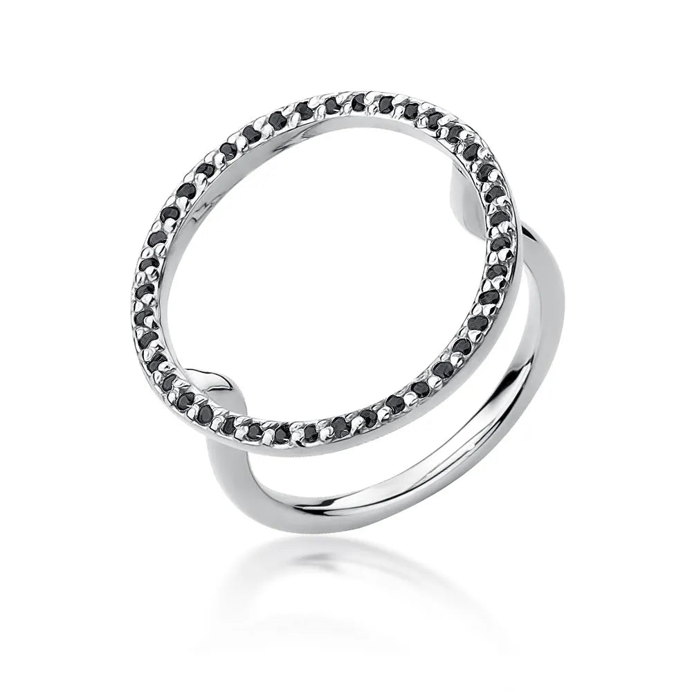 zlatý prsten s 0,20ct černými diamanty w0510-dib-01