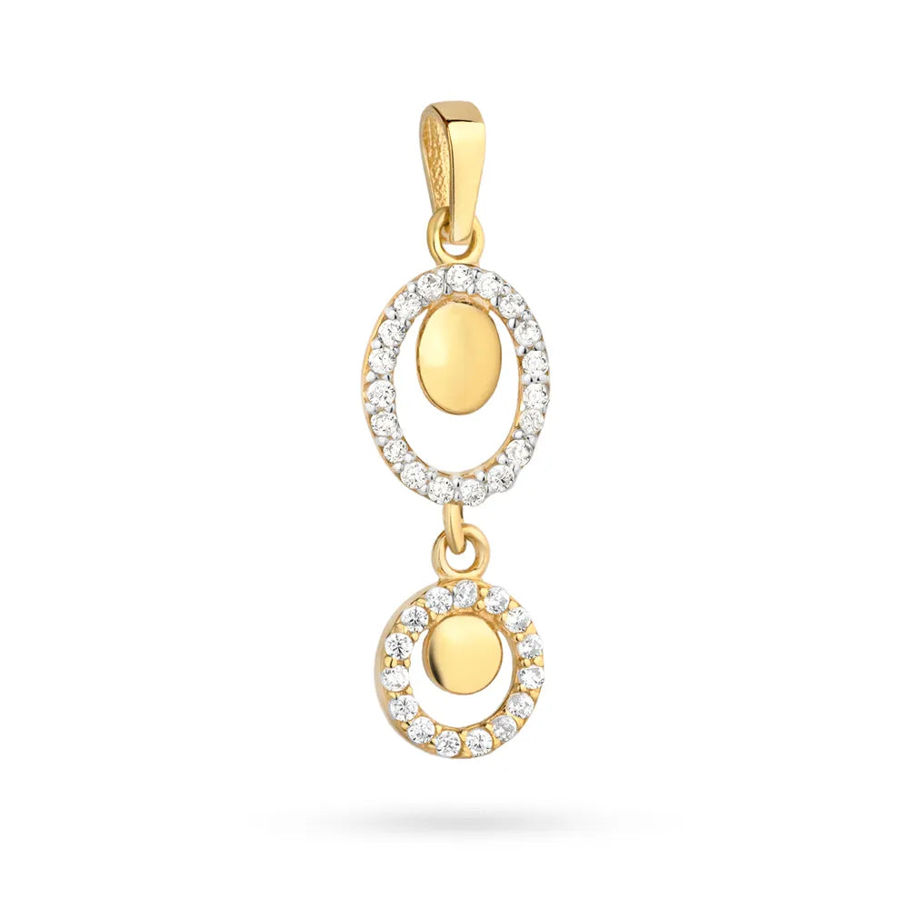 two-color-gold-pendant-teardrop-with-zirconia-z-gw-103-585