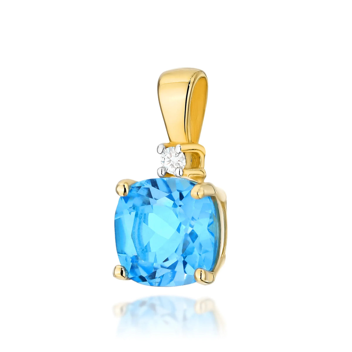 zlatý prívesok s 1,10 ct topásom a 0,0145 ct diamantmi z0003-tob-01