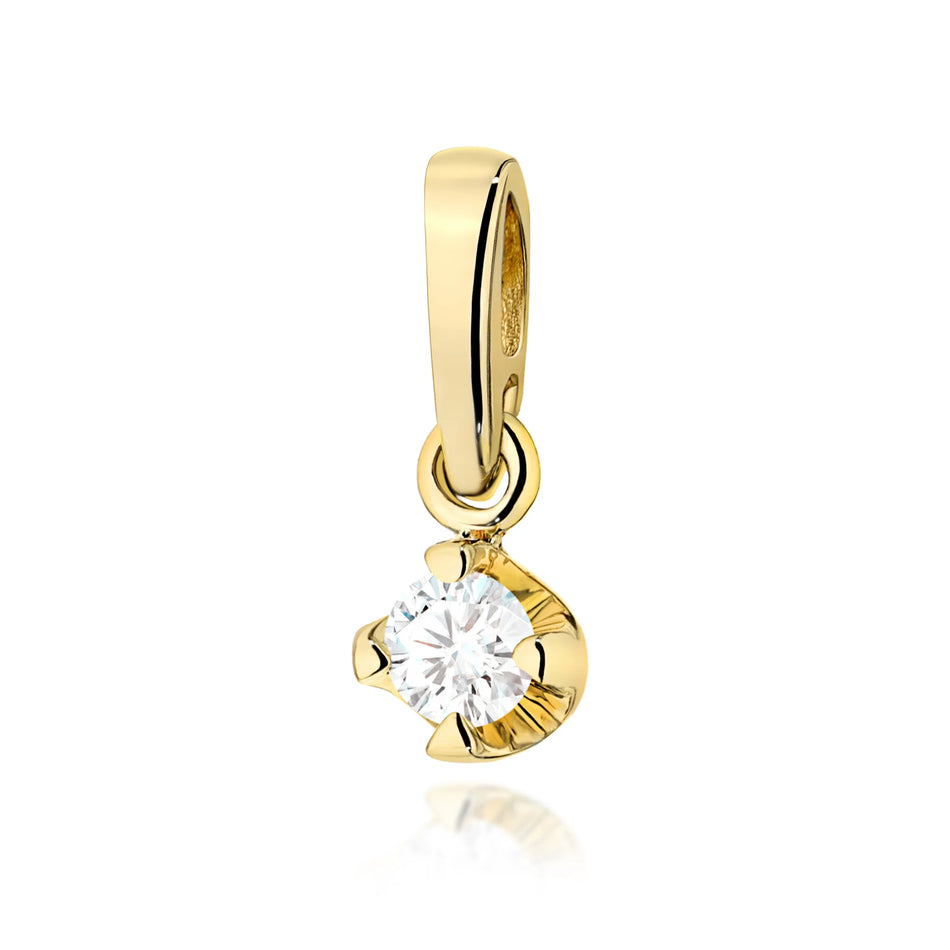 Gold Pendant with 0.08ct Diamond