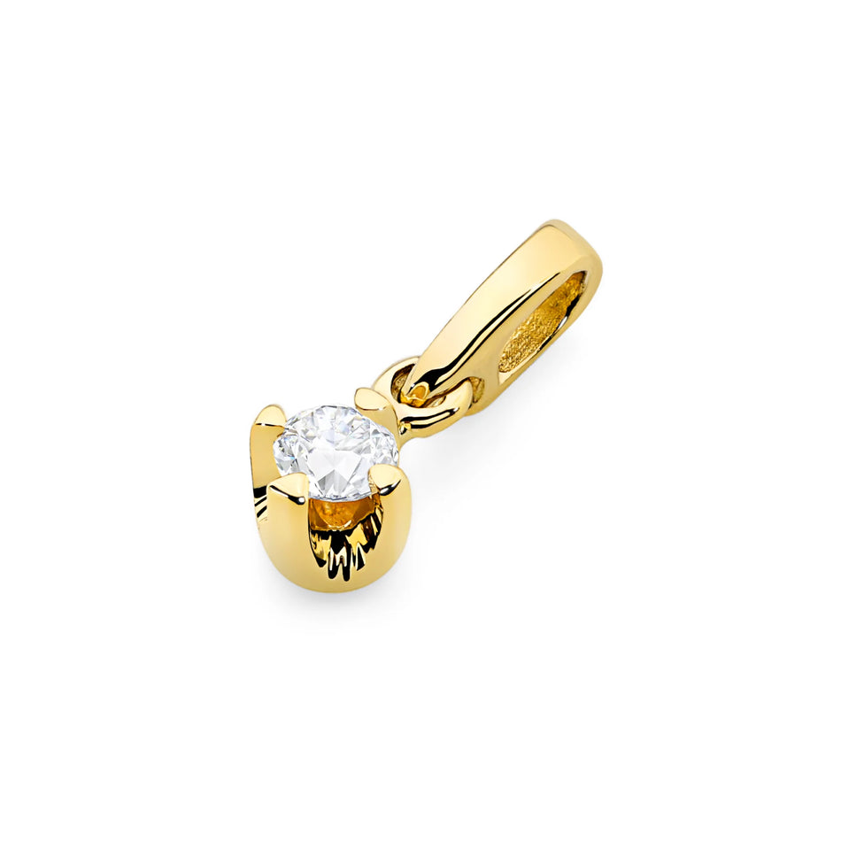 Gold Pendant with 0.08ct Diamond