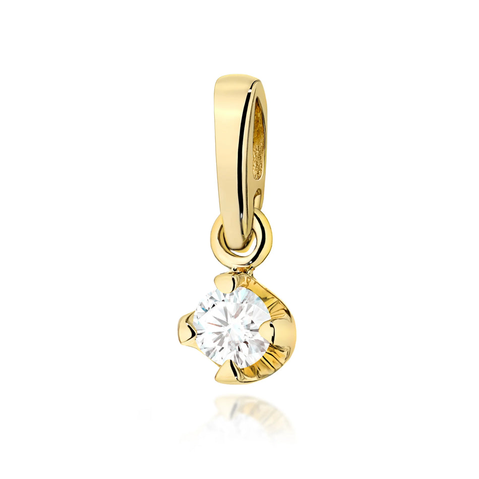 Gold Pendant with 0.10ct Diamond