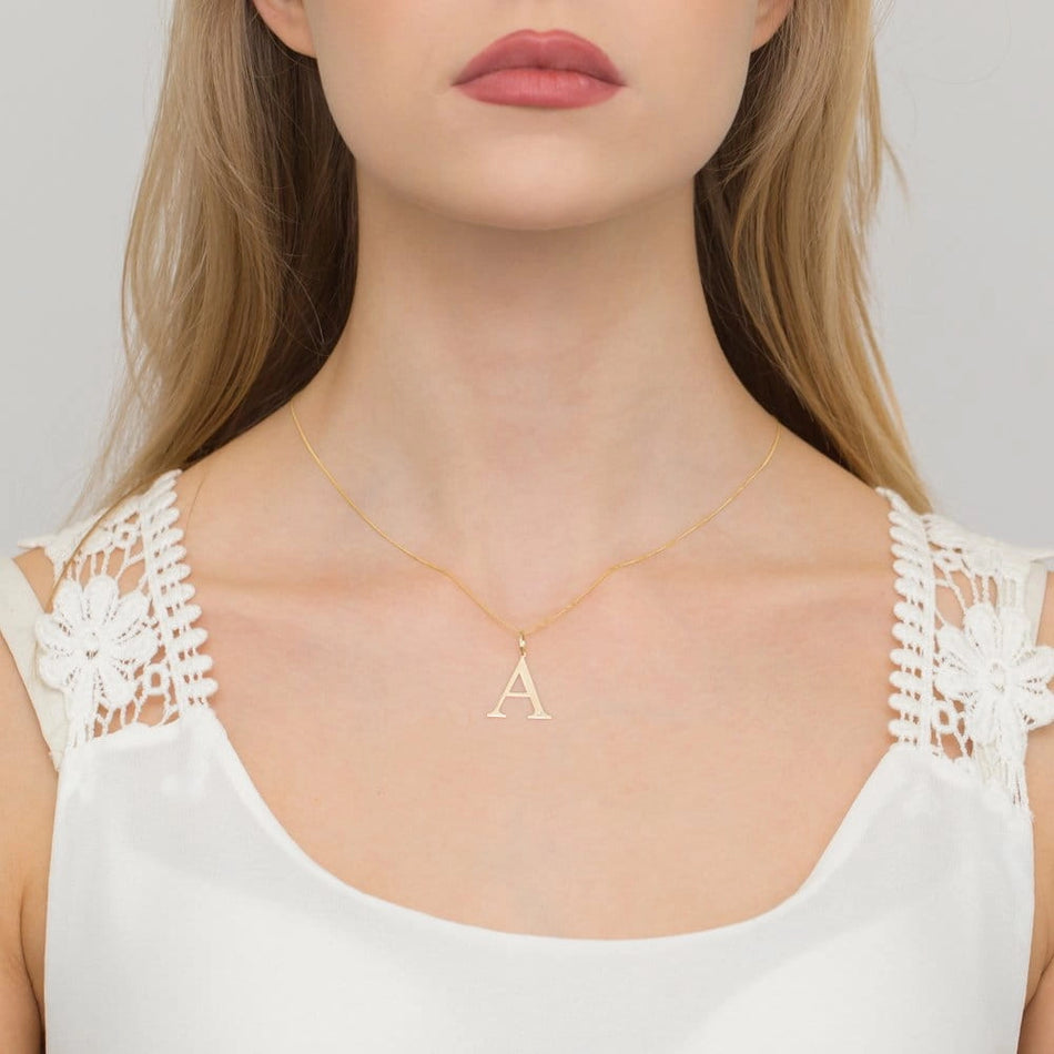 Pendentif en or Lettres Initiales A-Z