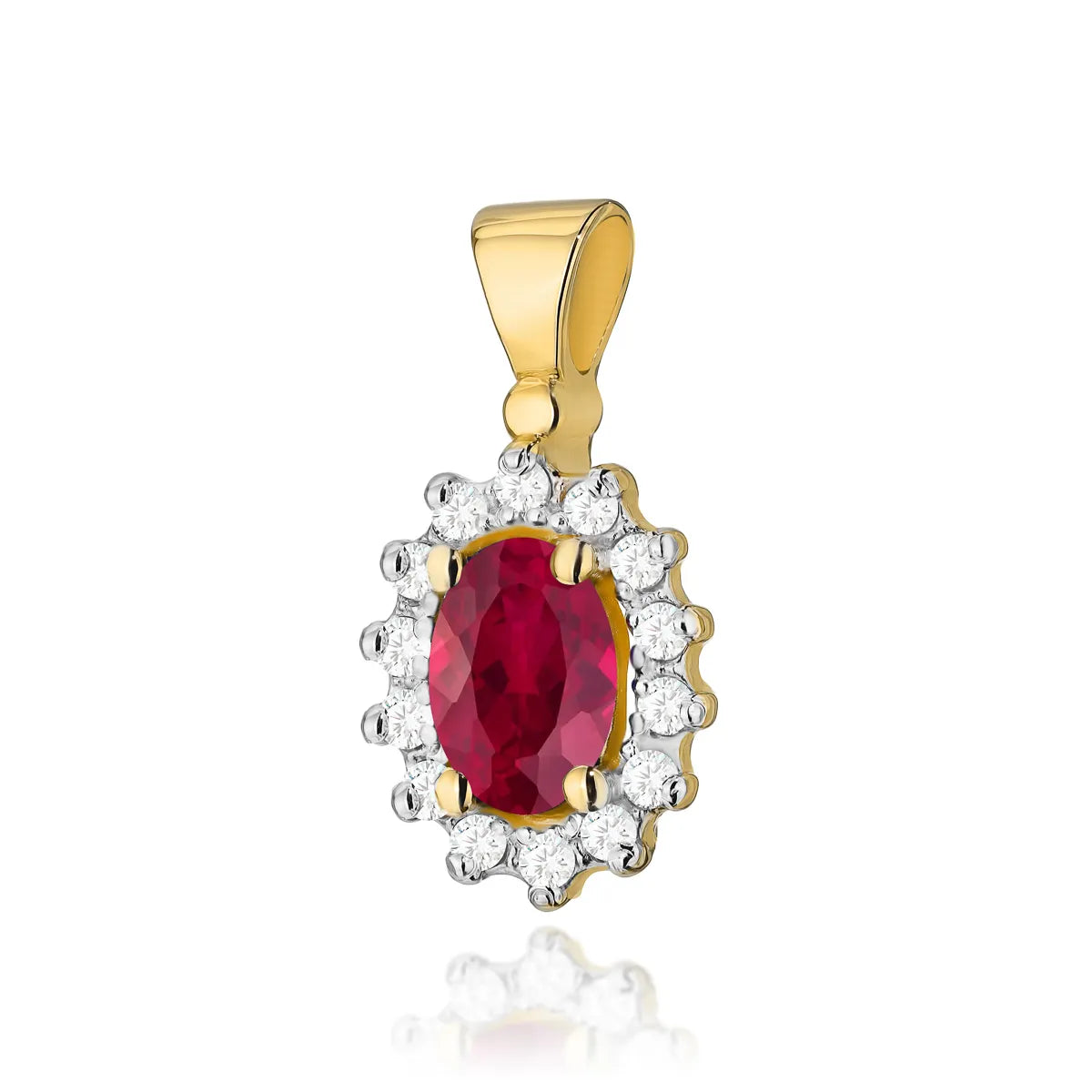 zlatý prívesok s 0,60 ct rubínom a 0,12 ct diamantmi z0182-rur-01