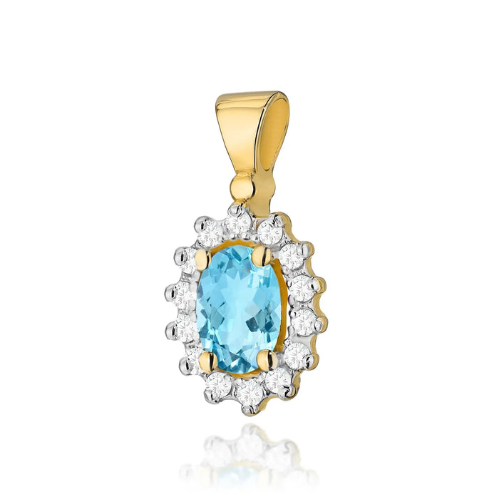 Swiss blue topaz pendant · 0.50 ct — GREMARI product photo
