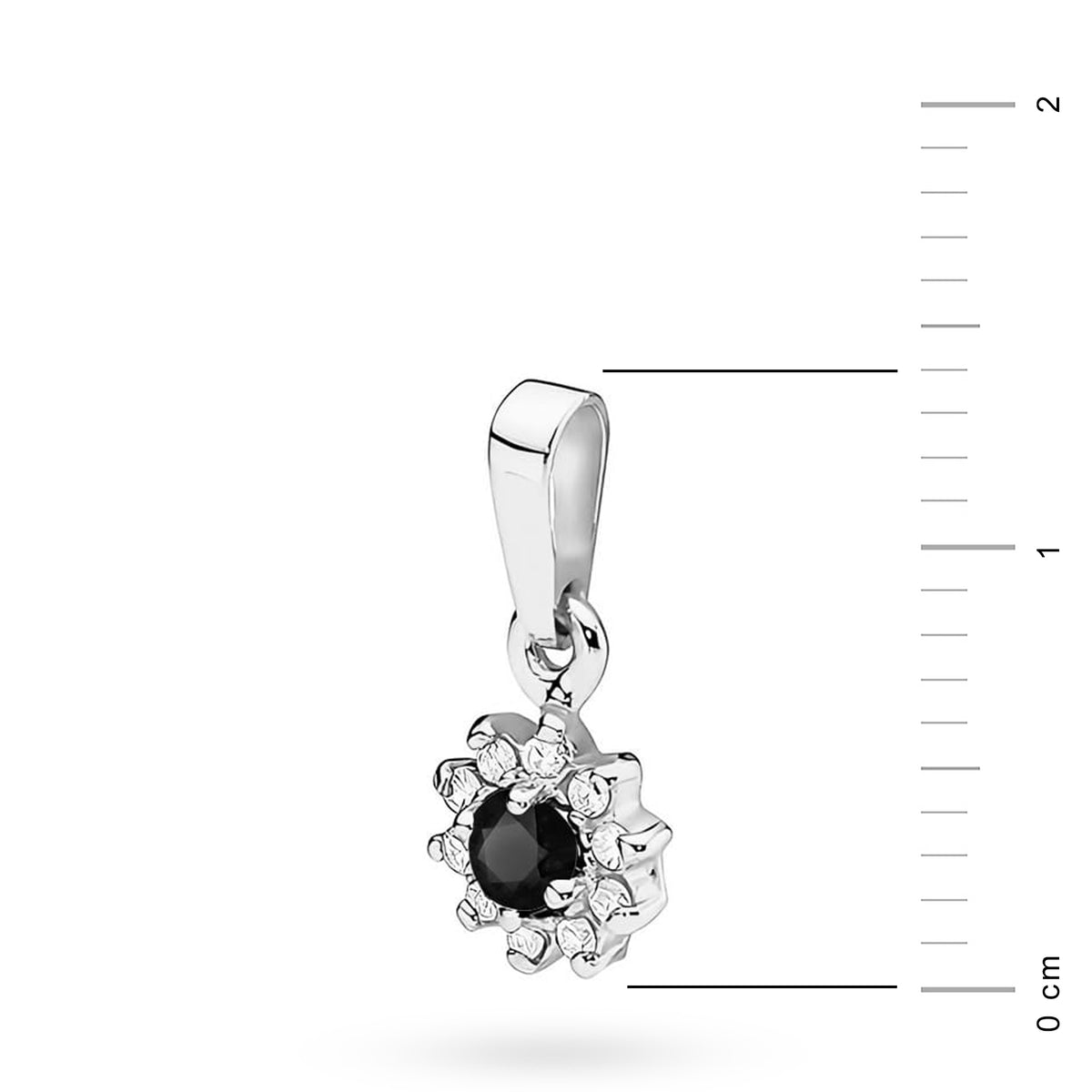 zlatý přívěsek s 0,12ct černým diamantem a 0,086ct diamanty z0185-dib-01