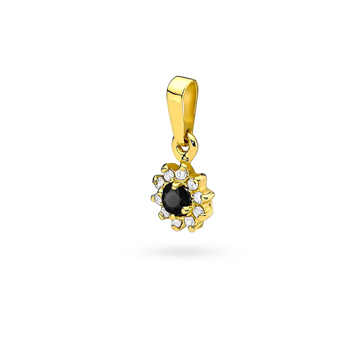 zlatý přívěsek s 0,12ct černým diamantem a 0,086ct diamanty z0185-dib-01