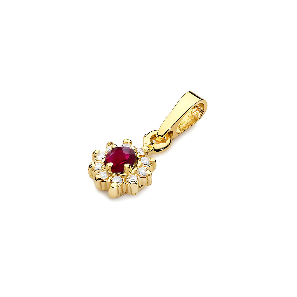 zlatý přívěsek s 0,15ct rubínem a 0,086ct diamanty z0185-rur-01