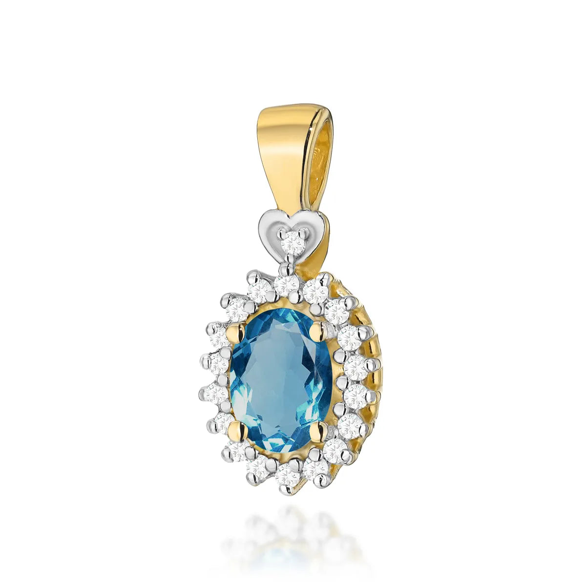 zlatý prívesok s 0,50 ct topásom london blue a 0,095 ct diamantmi z0312-tol-01