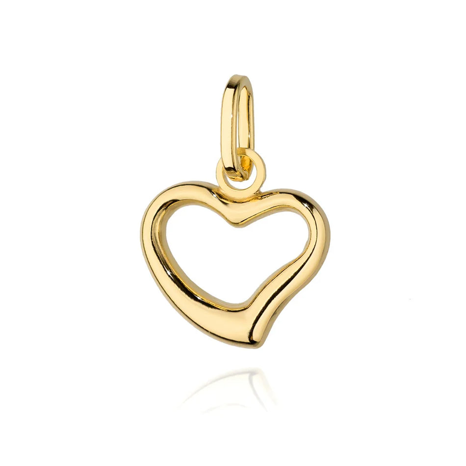 Zlatý náhrdelník se srdcovým přívěskem na řetízku Singapur