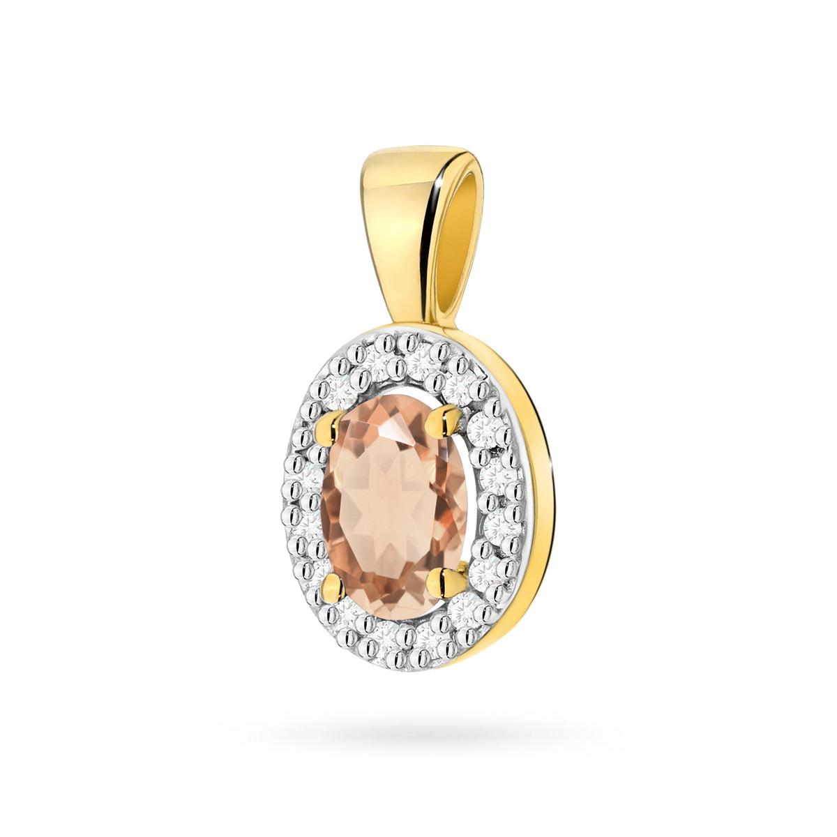 zlatý přívěsek s 0,40ct morganitem a 0,08ct diamanty z0574-mop-01