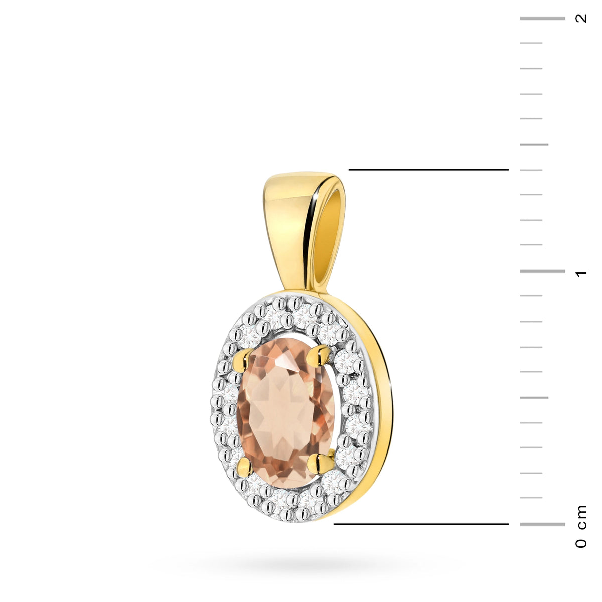 zlatý přívěsek s 0,40ct morganitem a 0,08ct diamanty z0574-mop-01