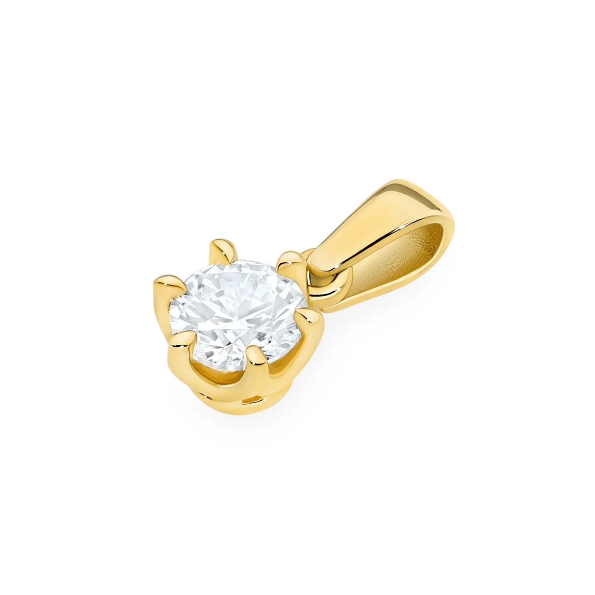 Klasický prívesok zo žltého zlata s veľkým diamantom 0,50 ct