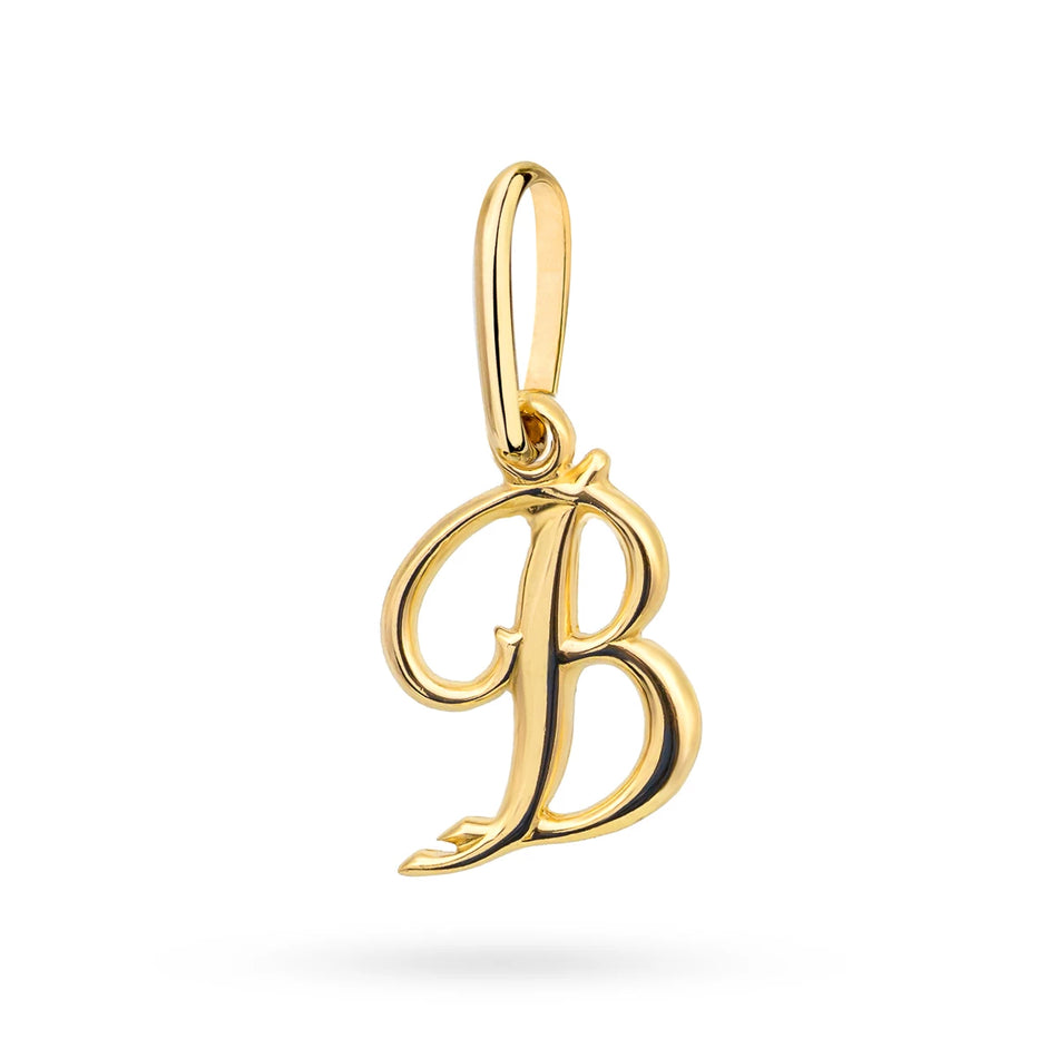 Náhrdelník so zlatým písmenom B na singapurskom reťazci