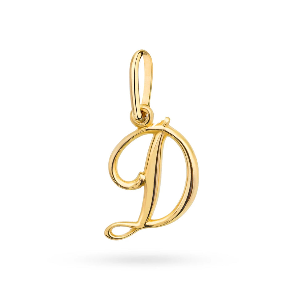 Náhrdelník so zlatým písmenom D na singapurskom reťazci