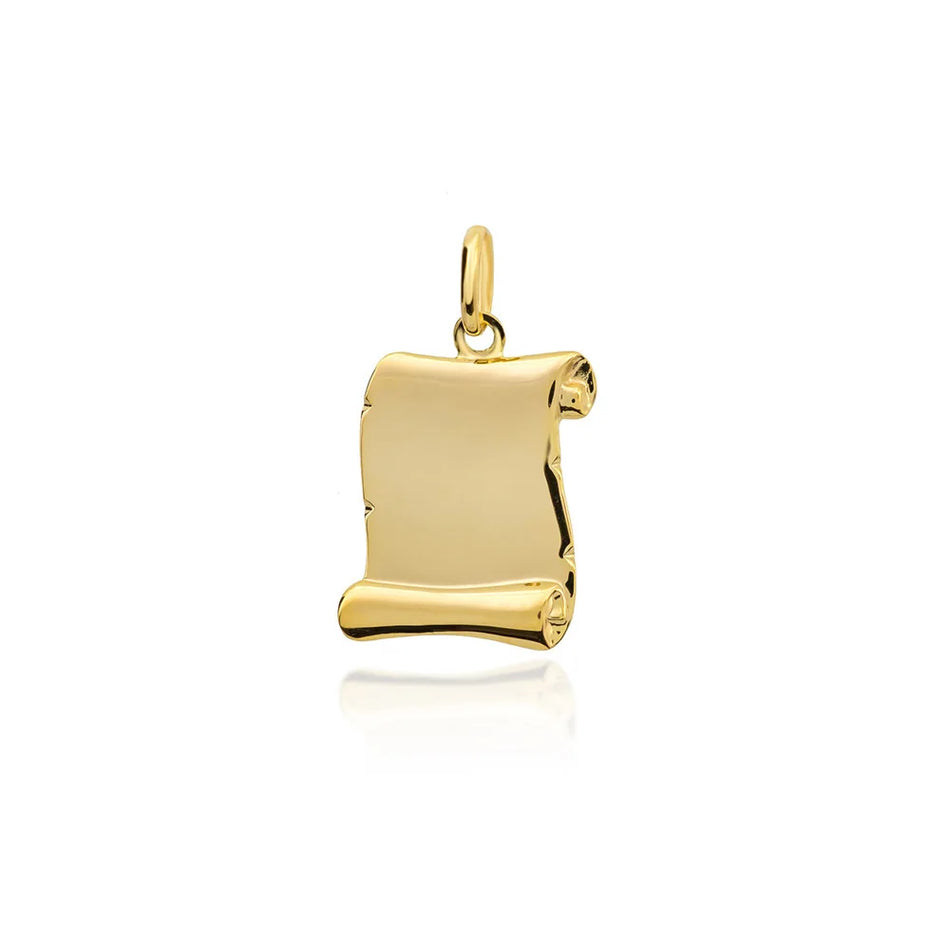 Zlatá sada: přívěsek papyrus psí známka s řetízkem, pro rytí