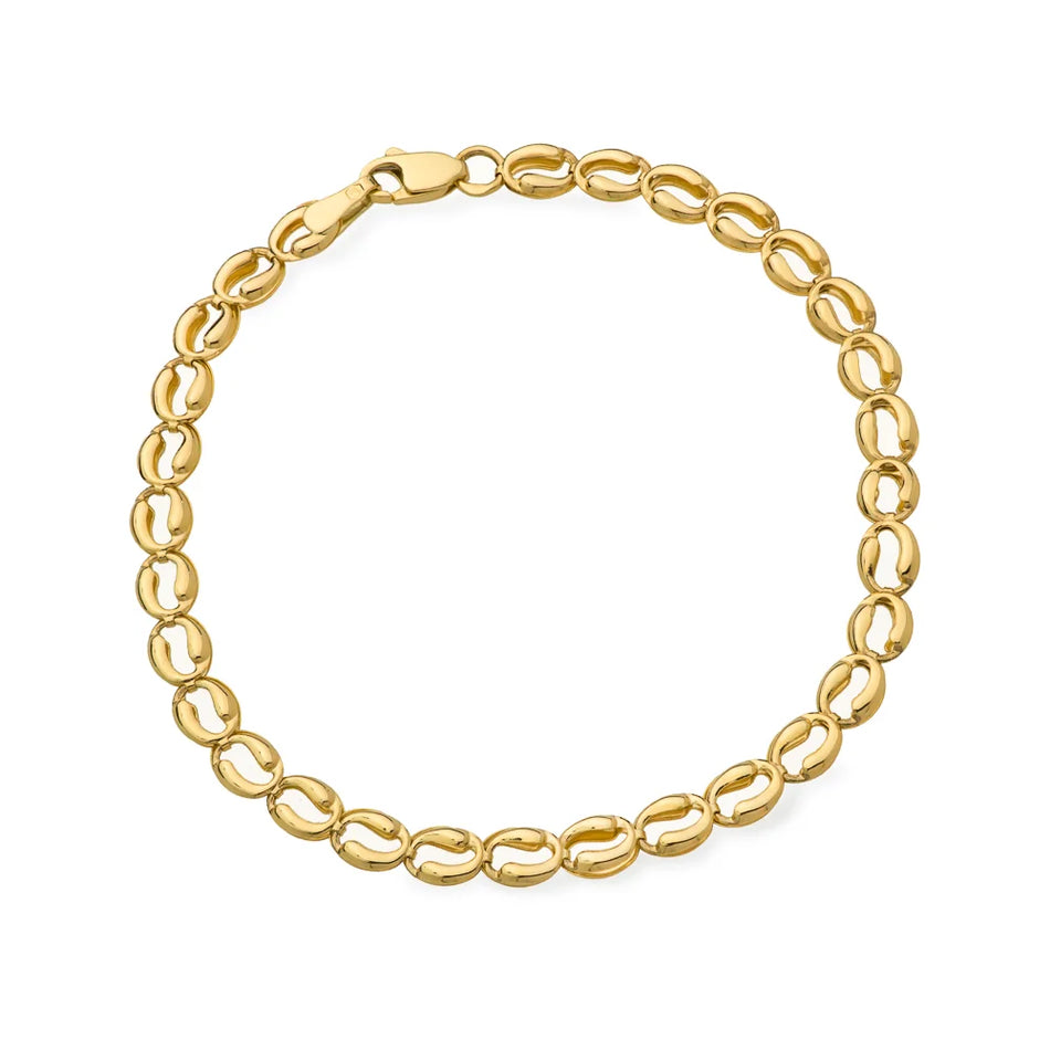 14k Gold (585) Segment Bracelet | Elegant Link Design | Classic & Timeless Fine Jewelry Gift
