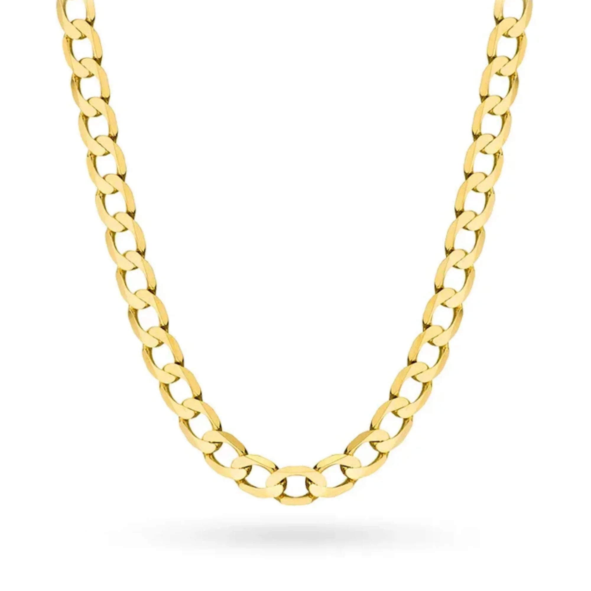This 14-carat gold chain with a curb weave is an exclusive accessory. Perfect for a gift.
