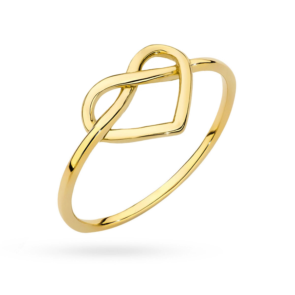 Gold 14k(585) heart-shaped ring.  Is packaged in an elegant box, which is perfect for giving as a gift. 
