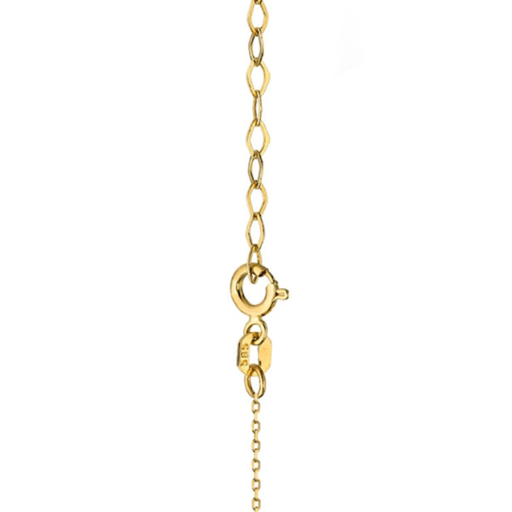 14-carat gold necklace is an excellent choice as a gift. Gold with a fineness of 585/1000