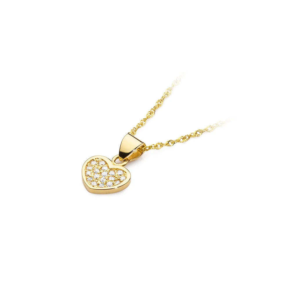 Pendentif en or 14 carats avec diamants de 0,155 ct. Cadeau excellent. L'authenticité du diamant est confirmée par un certificat.