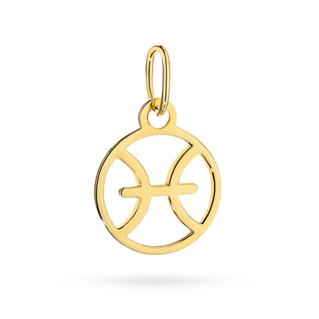 14-caraat Gold Pendant Zodiac Sign Pisces. Charm is packed in an elegant box, perfect for a gift.