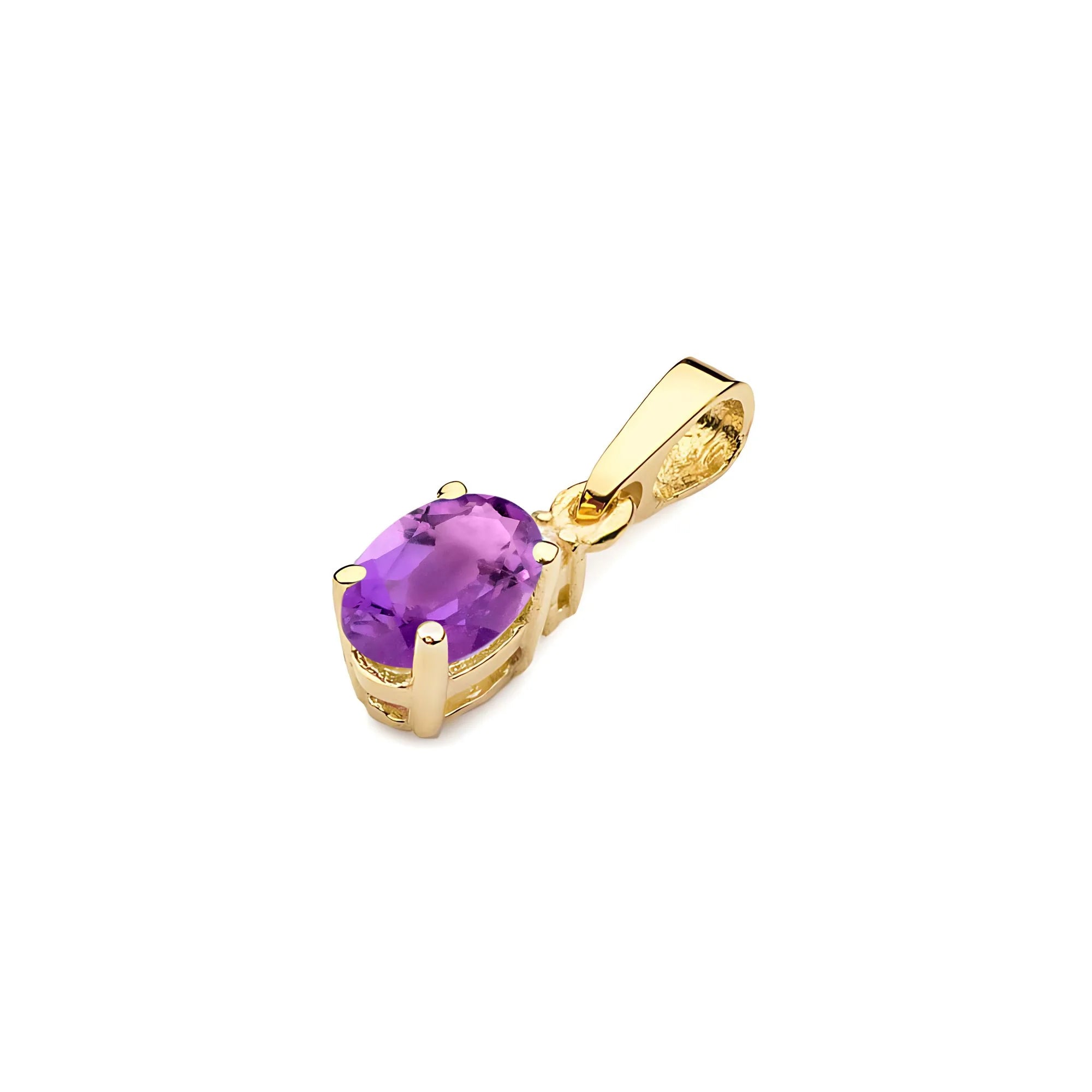 Goldanhänger mit Amethyst und Diamant