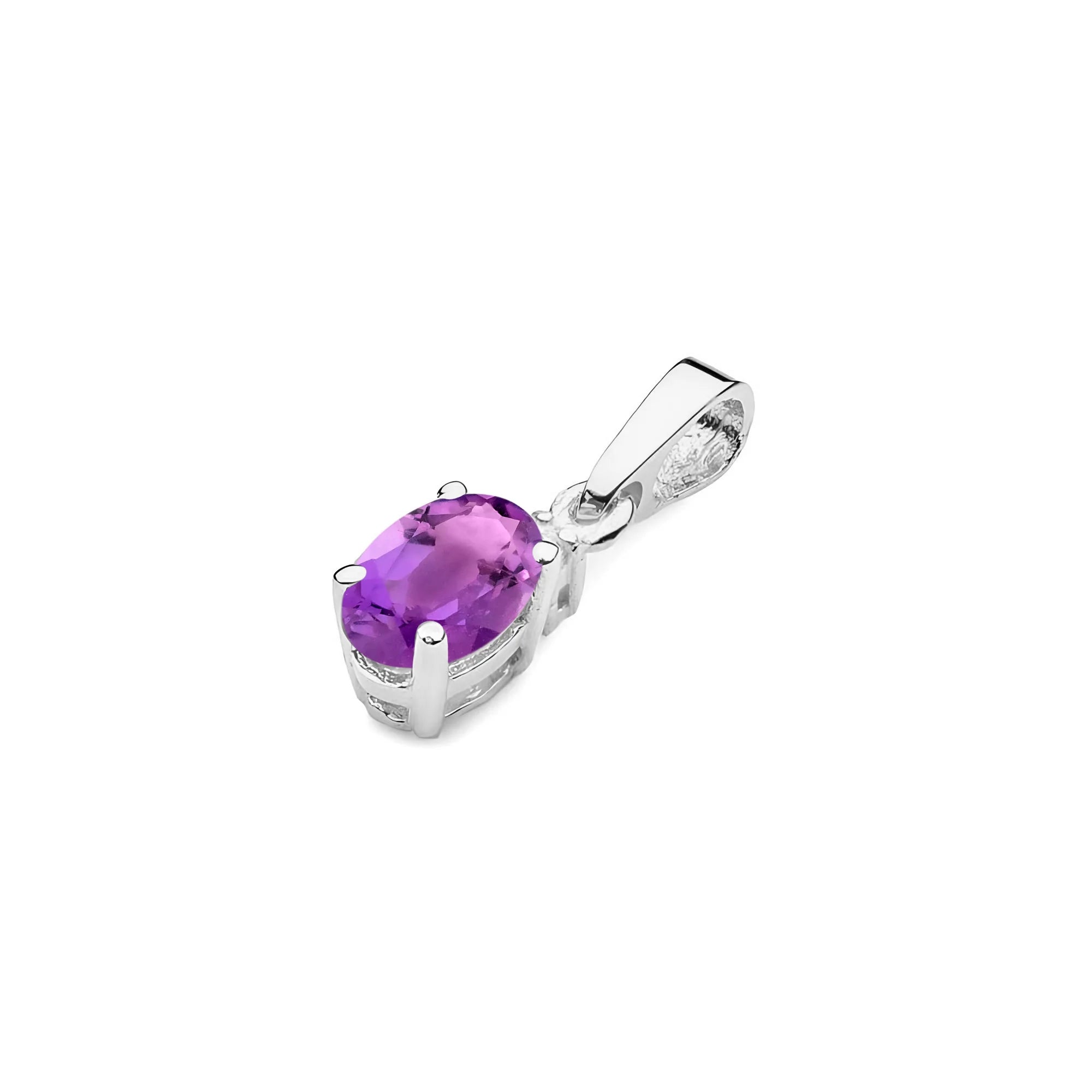 Anhänger aus Weißgold mit Amethyst und Diamant