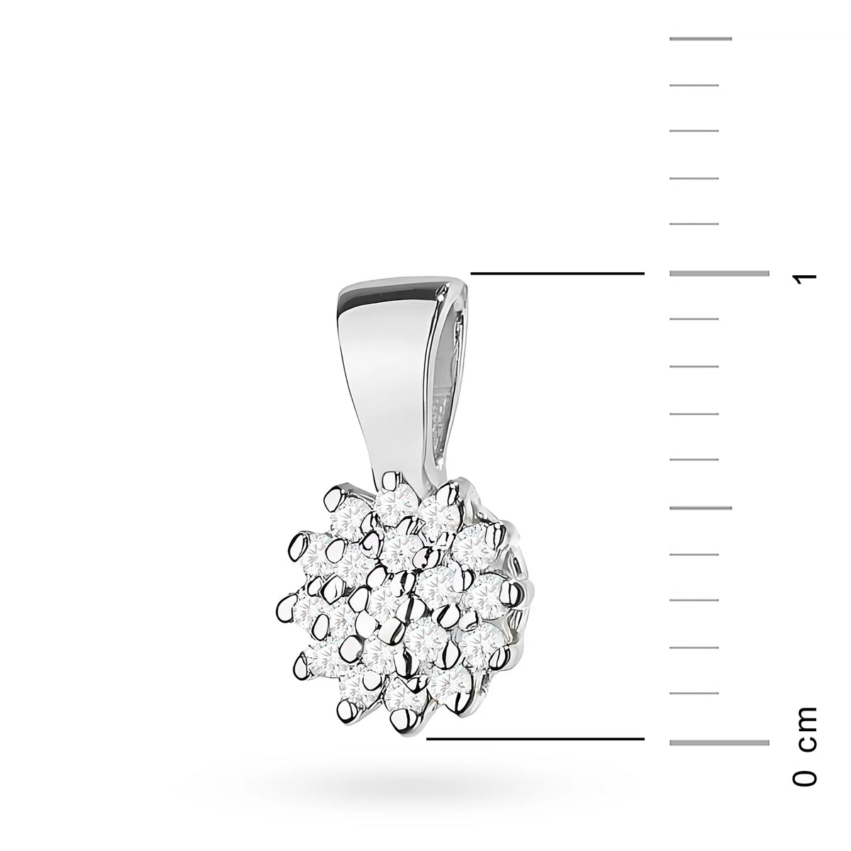 Anhänger aus Weißgold mit Diamanten, gefertigt aus hochwertigem 14-karätigem (585) Gold. Unser Angebot umfasst verschiedene Arten von Ketten, Anhängern oder Halsketten mit Edelsteinen.