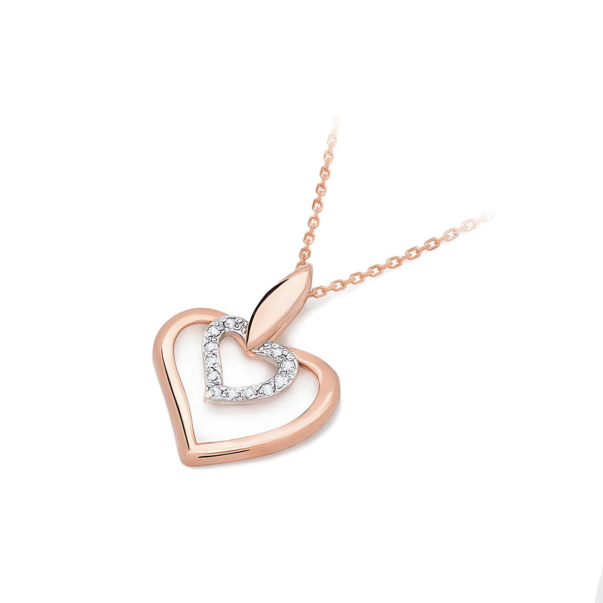 Pendant made of the 14K (585) gold. Our shop offers chains, pendants, rings. Set with 12 diamonds 0.06ct. A unique and timeless gift for her.