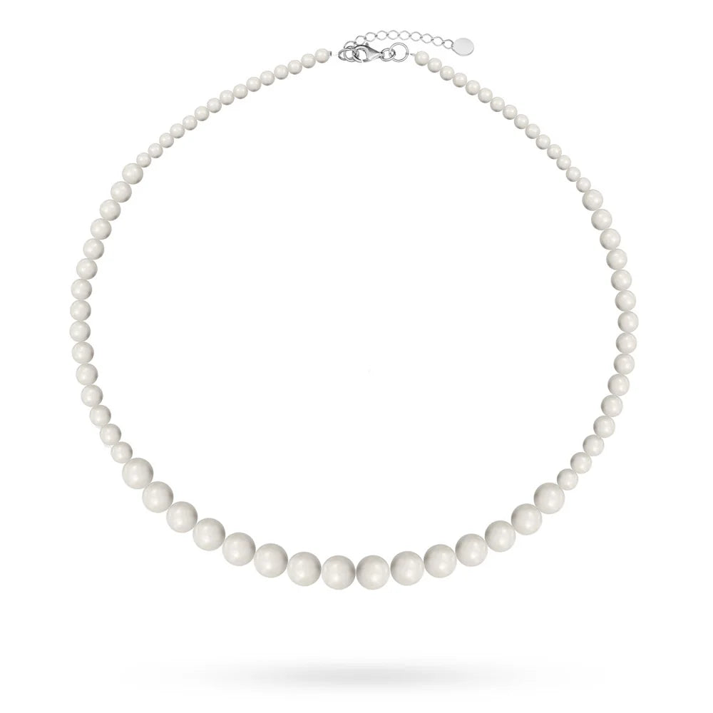 Silver (925) bridal necklace with Swarovski pearls in vintage style. Order a gift for mother, girlfriend or fiancee.