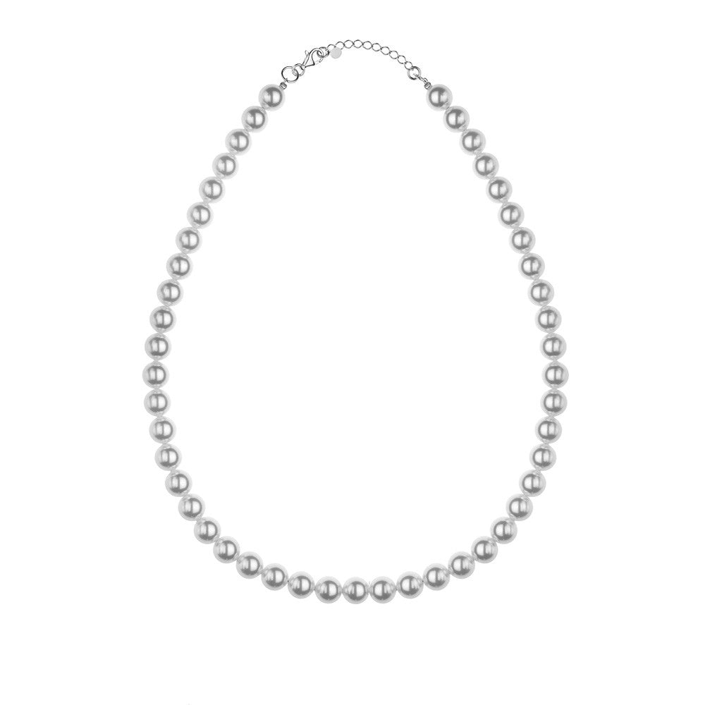 Silver (925) bridal necklace with Swarovski pearls in vintage style. Order a gift for mother, girlfriend or fiancee.