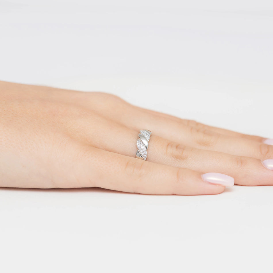 strieborný prsteň so zirkónom up025-925-bs