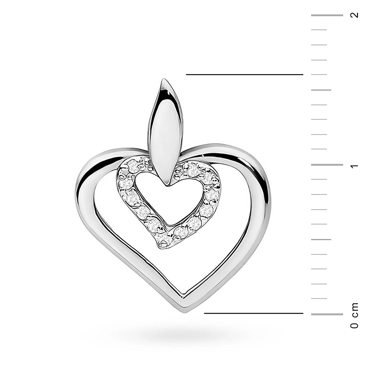 Pendant made of the 14K (585) gold. Our shop offers chains, pendants, rings. Set with 12 diamonds 0.06ct. A unique and timeless gift for her.