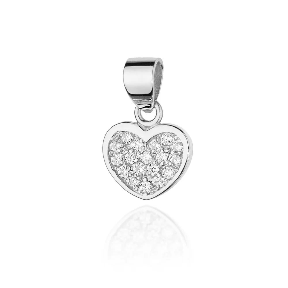 14-carat white gold pendant with 0.155 ct diamonds. Excellent gift. Authenticity of diamond is confirmed by a certificate.